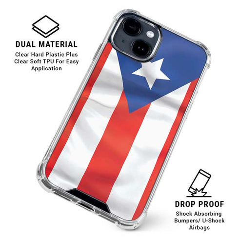 Puerto Rico Flag iPhone 15 Clear Case